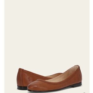 NWT Frye Cognac Brown Leather Carson Ballet Flats